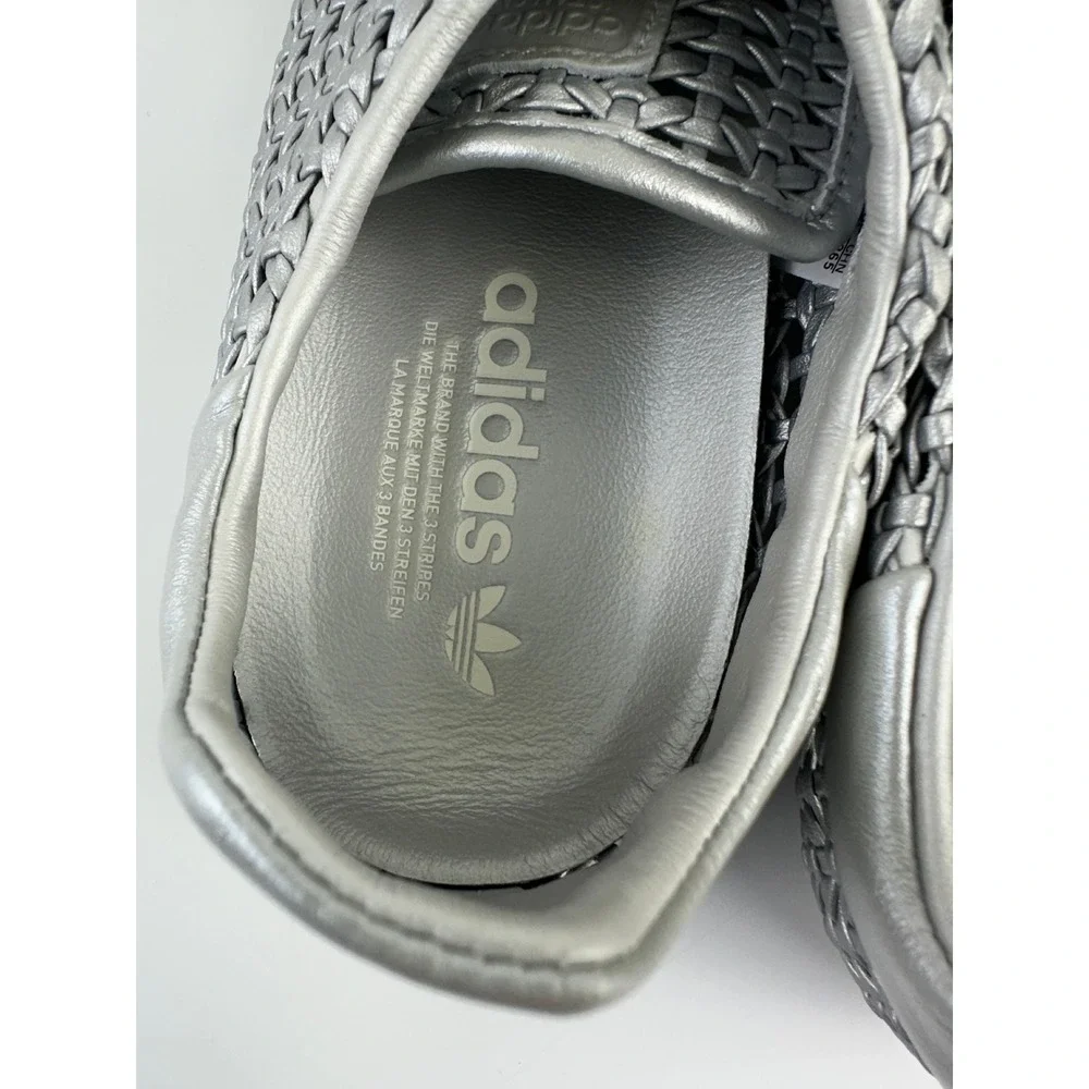 Adidas Originals Stan Smith Lo Pro Shoes Sneaker Woven Silver Metallic Womens 10